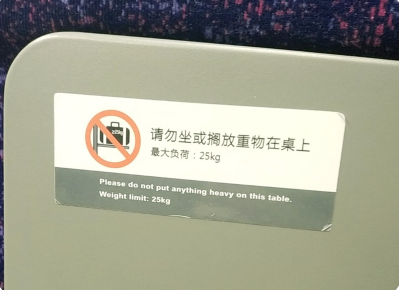 高鐵動車二等座上面的小桌子介紹？